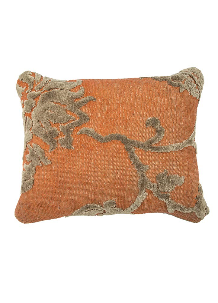 cushion red and orange wool and viscose cushion cover Home Textile - HeadShot cushion red and orange wool and viscose cushion cover Home Textile - HeadShot