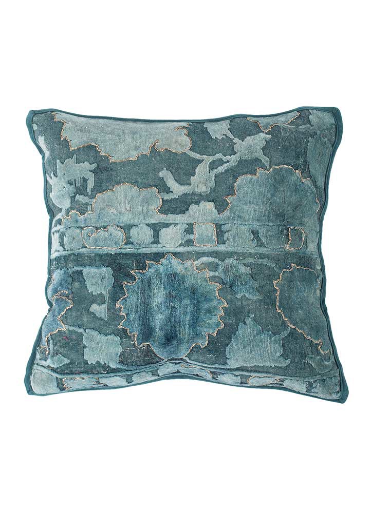 cushion blue wool and silk cushion cover Home Textile - HeadShot