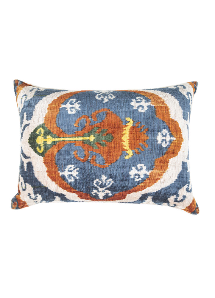  blue wool & cotton  Rug