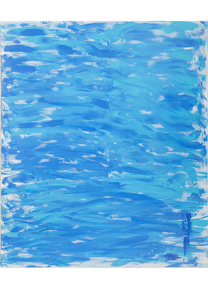 painting blue canvas art work WALL ART & TAPESTRY - HeadShot