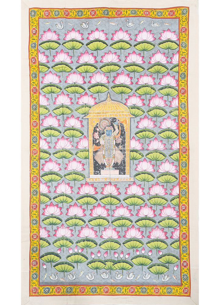 pichwai green cotton cloth art work WALL ART & TAPESTRY - HeadShot pichwai green cotton cloth art work WALL ART & TAPESTRY - HeadShot