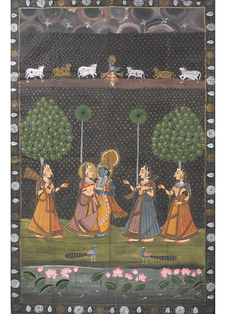 pichwai art gold cotton cloth  WALL ART & TAPESTRY - HeadShot