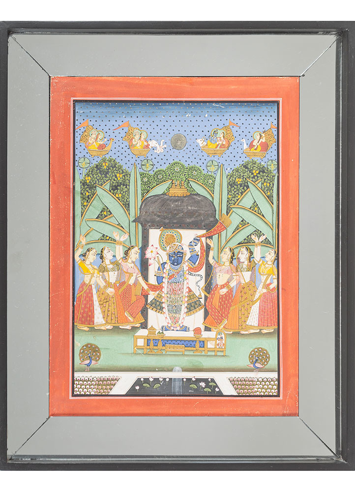 pichwai art green cotton cloth  WALL ART & TAPESTRY - HeadShot