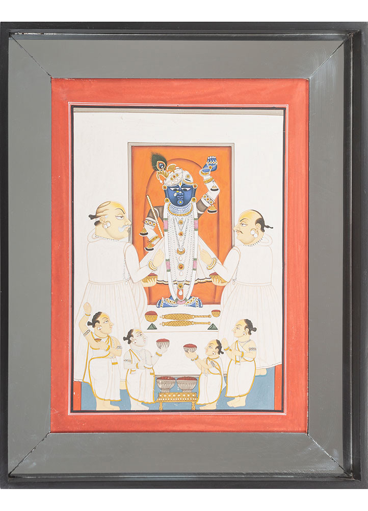 pichwai art red and orange cotton cloth art work WALL ART & TAPESTRY - HeadShot pichwai art red and orange cotton cloth art work WALL ART & TAPESTRY - HeadShot