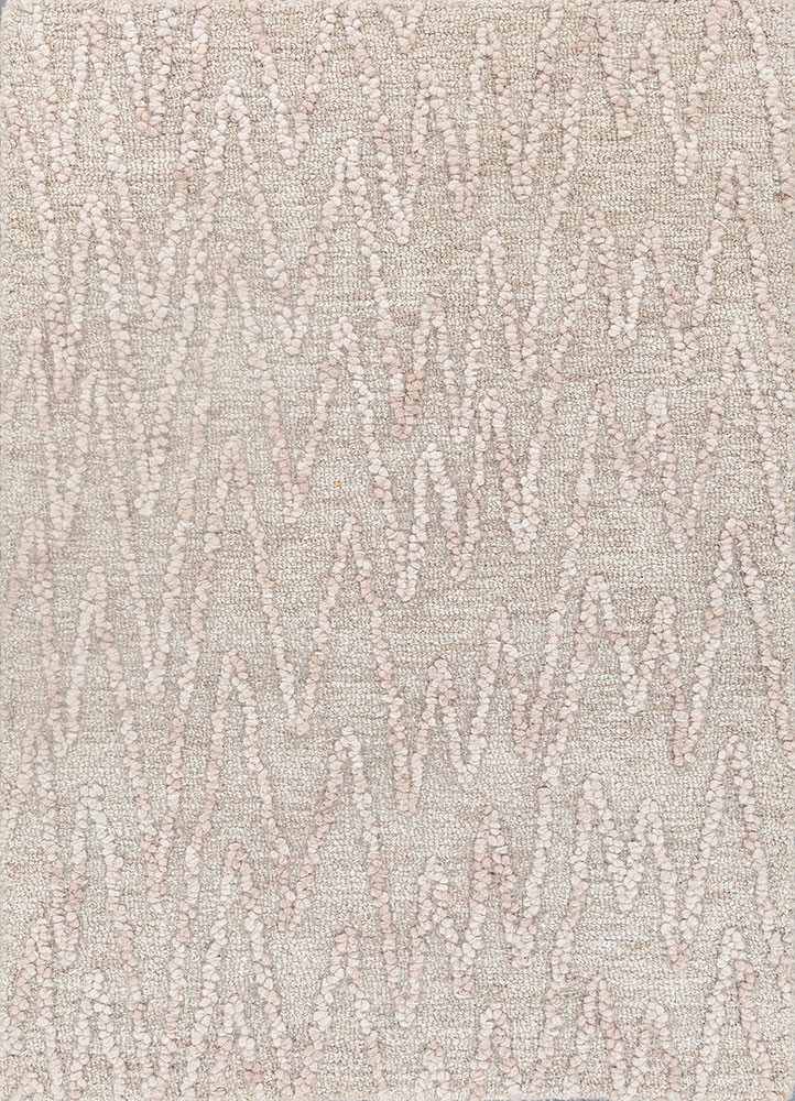 modo ivory wool hand tufted Rug - HeadShot
