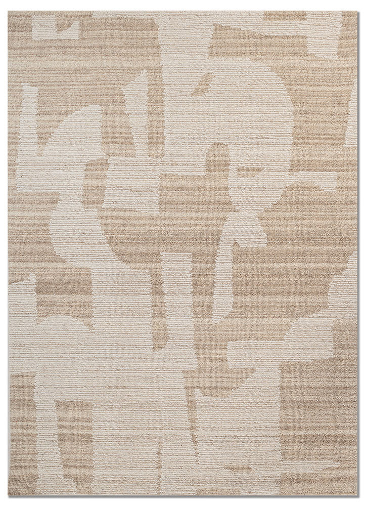 white noise beige and brown wool hand tufted Rug - HeadShot white noise beige and brown wool hand tufted Rug - HeadShot