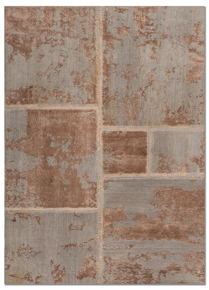 provenance grey and black wool and bamboo silk hand knotted Rug - HeadShot provenance grey and black wool and bamboo silk hand knotted Rug - HeadShot