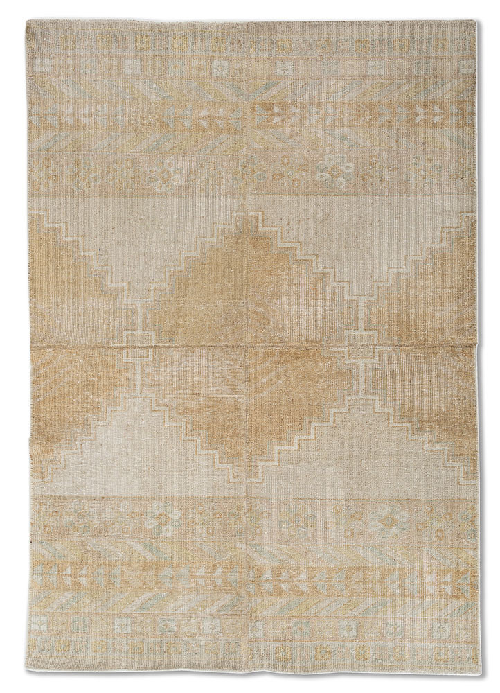 provenance beige and brown wool hand knotted Rug - HeadShot provenance beige and brown wool hand knotted Rug - HeadShot