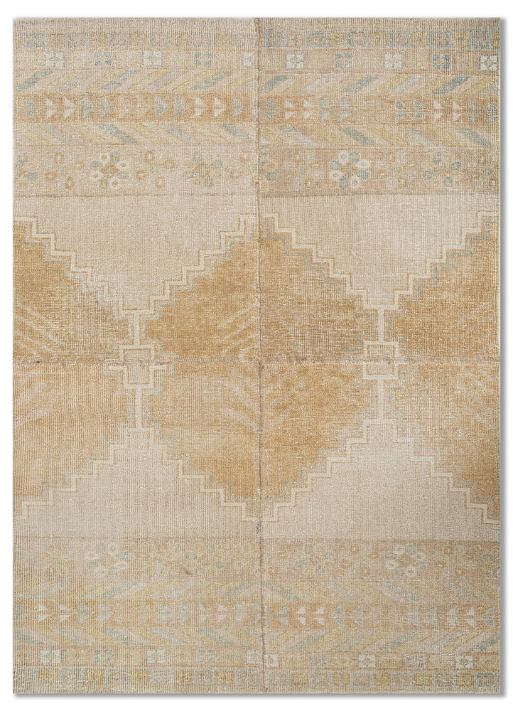 provenance beige and brown wool hand knotted Rug - HeadShot provenance beige and brown wool hand knotted Rug - HeadShot