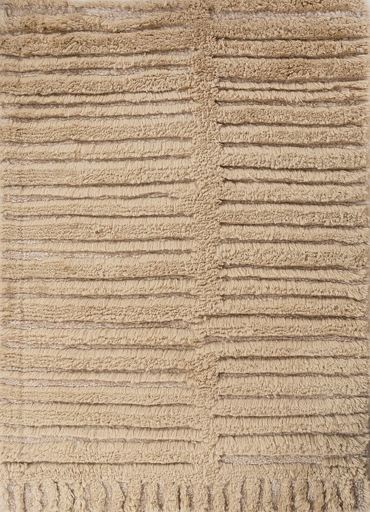 beige and brown beige and brown wool hand knotted Rug
