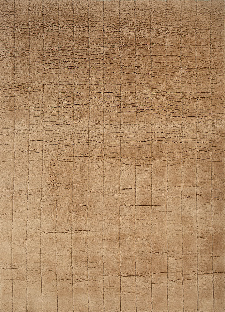 beige and brown beige and brown wool hand knotted Rug
