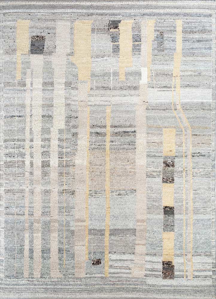 manifest beige and brown afghan wool hand knotted Rug - HeadShot