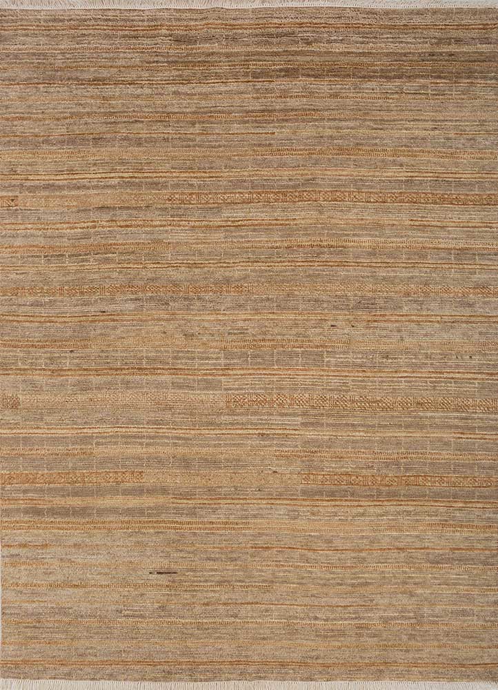 beige and brown beige and brown afghan wool hand knotted Rug