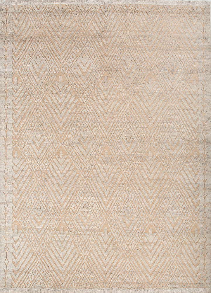  gold afghan wool hand knotted Rug