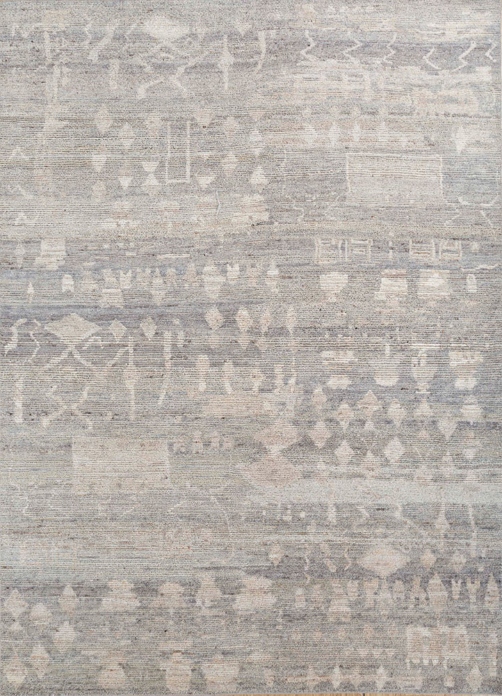 manifest grey and black afghan wool hand knotted Rug - HeadShot manifest grey and black afghan wool hand knotted Rug - HeadShot