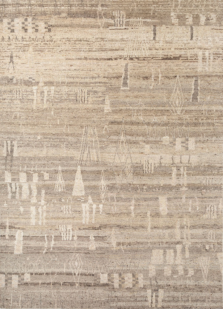 manifest beige and brown wool hand knotted Rug - HeadShot manifest beige and brown wool hand knotted Rug - HeadShot
