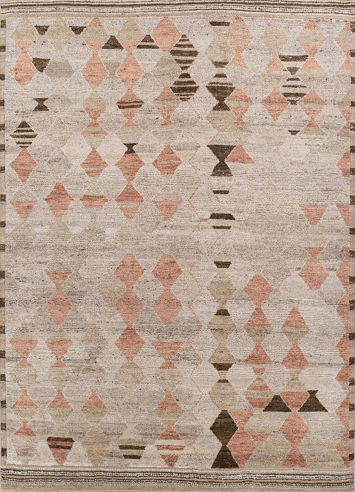  gold afghan wool hand knotted Rug
