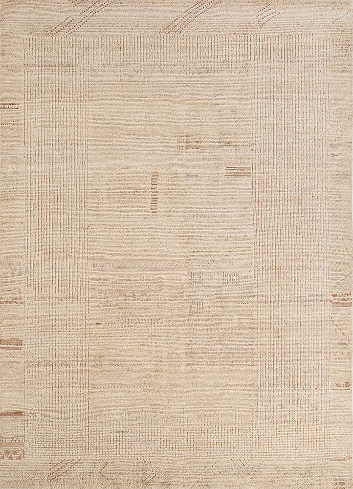manifest ivory afghan wool hand knotted Rug - HeadShot