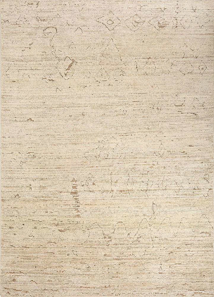 ivory ivory afghan wool hand knotted Rug