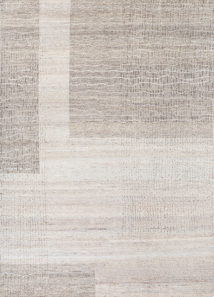 manifest blue afghan wool hand knotted Rug - HeadShot