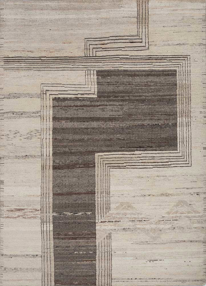 manifest ivory afghan wool hand knotted Rug - HeadShot