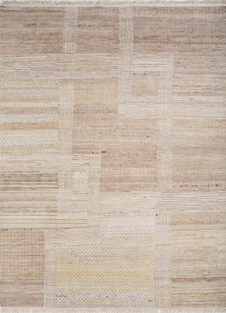 manifest beige and brown afghan wool hand knotted Rug - HeadShot manifest beige and brown afghan wool hand knotted Rug - HeadShot
