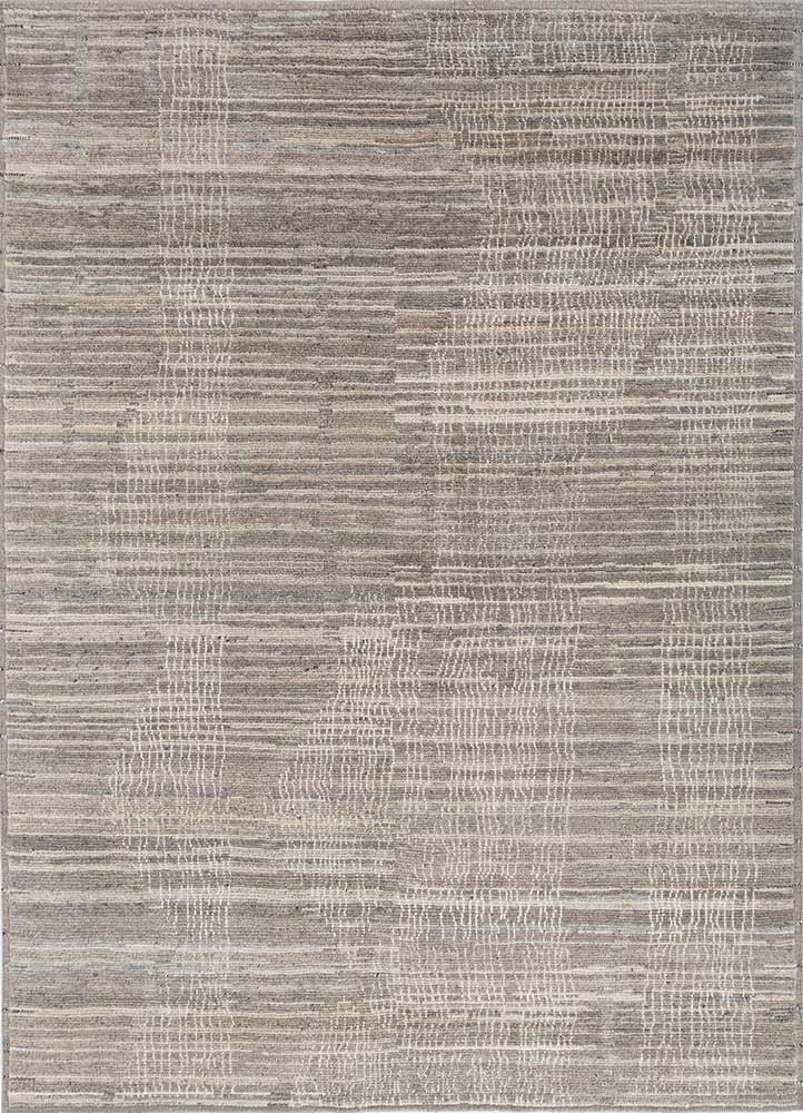 manifest beige and brown afghan wool hand knotted Rug - HeadShot