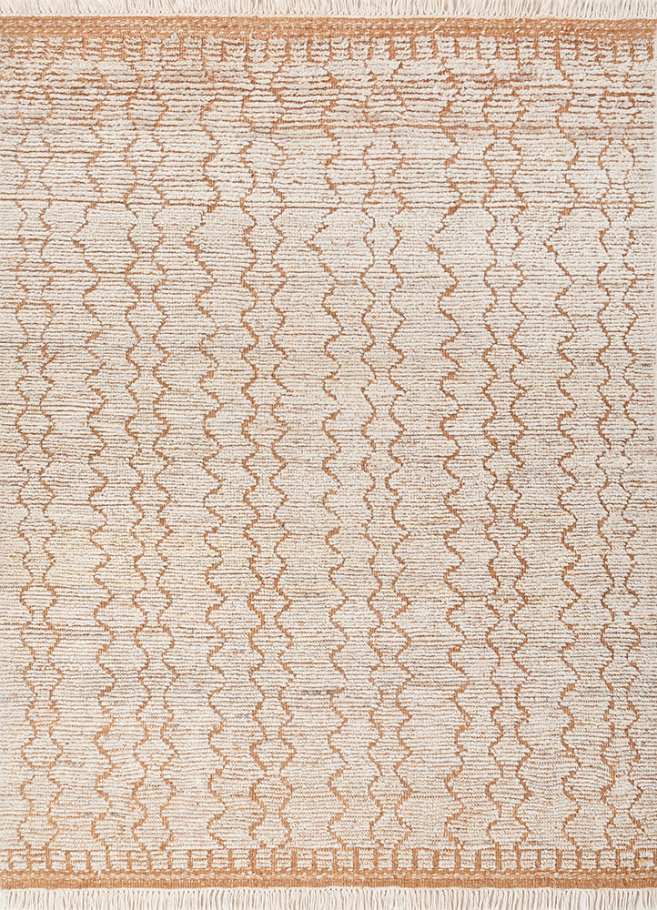 manifest ivory afghan wool hand knotted Rug - HeadShot