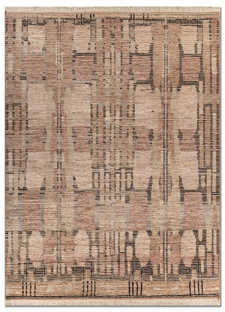 aprezo red and orange wool hand knotted Rug - HeadShot aprezo red and orange wool hand knotted Rug - HeadShot