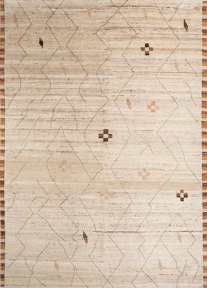 manifest ivory wool hand knotted Rug - HeadShot