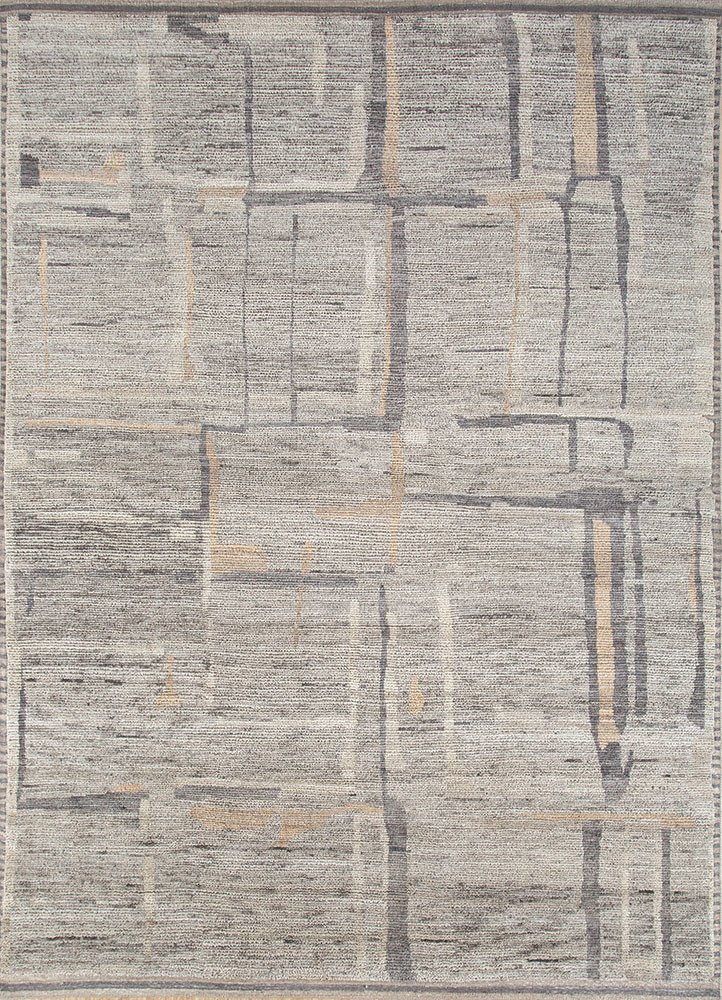 manifest grey and black wool hand knotted Rug - HeadShot manifest grey and black wool hand knotted Rug - HeadShot