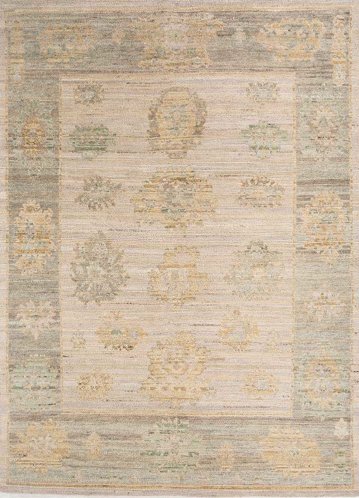 erbe blue wool hand knotted Rug - HeadShot