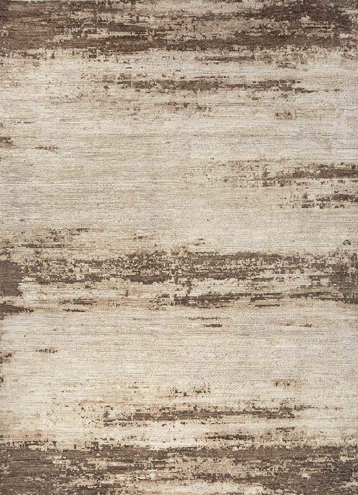 entropy beige and brown wool hand knotted Rug - HeadShot entropy beige and brown wool hand knotted Rug - HeadShot