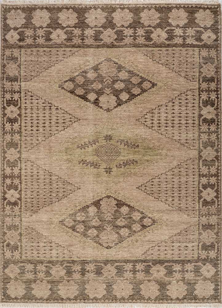erbe green wool hand knotted Rug - HeadShot erbe green wool hand knotted Rug - HeadShot
