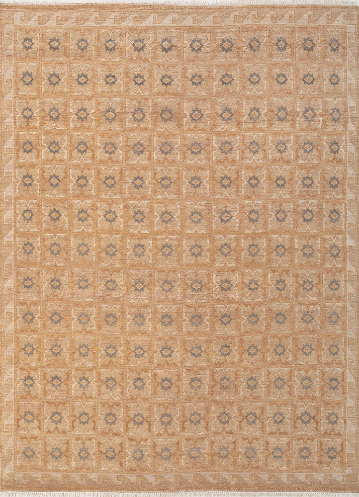 erbe red and orange wool hand knotted Rug - HeadShot erbe red and orange wool hand knotted Rug - HeadShot