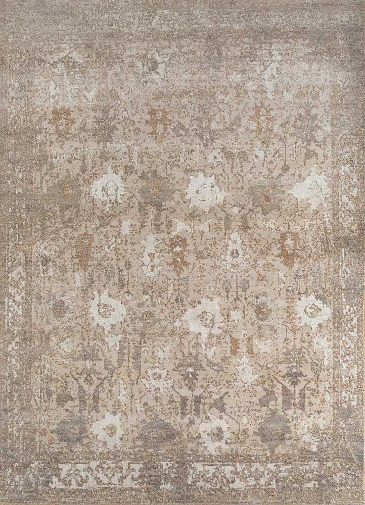 Far East Ivory Hand Knotted Silk RugsRsl1502Jaipur Rugs