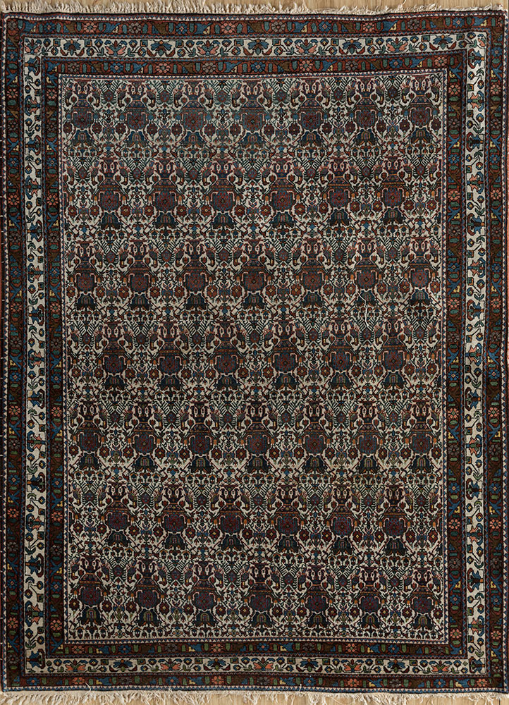 aalam blue wool hand knotted Rug - HeadShot aalam blue wool hand knotted Rug - HeadShot
