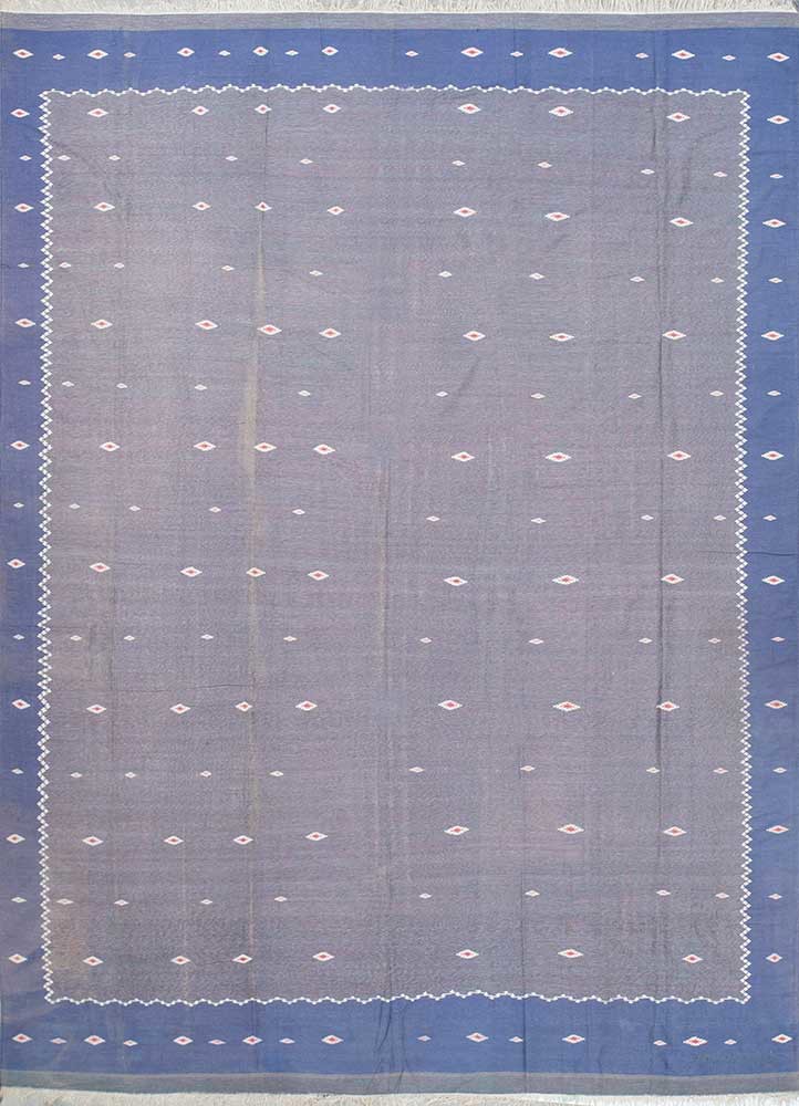 nayaab pink and purple cotton flat weaves Rug - HeadShot