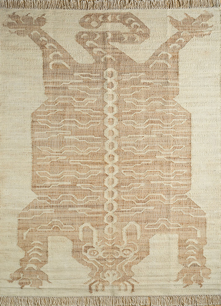 abrash beige and brown jute and hemp flat weaves Rug - HeadShot abrash beige and brown jute and hemp flat weaves Rug - HeadShot