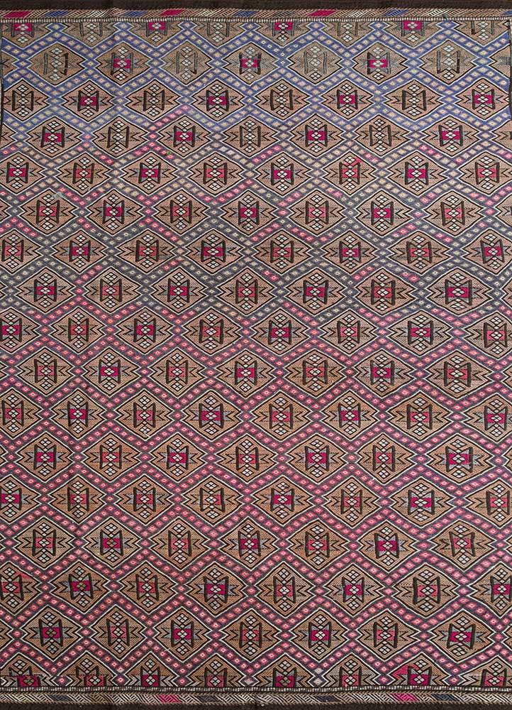 nuray beige and brown wool hand knotted Rug - HeadShot