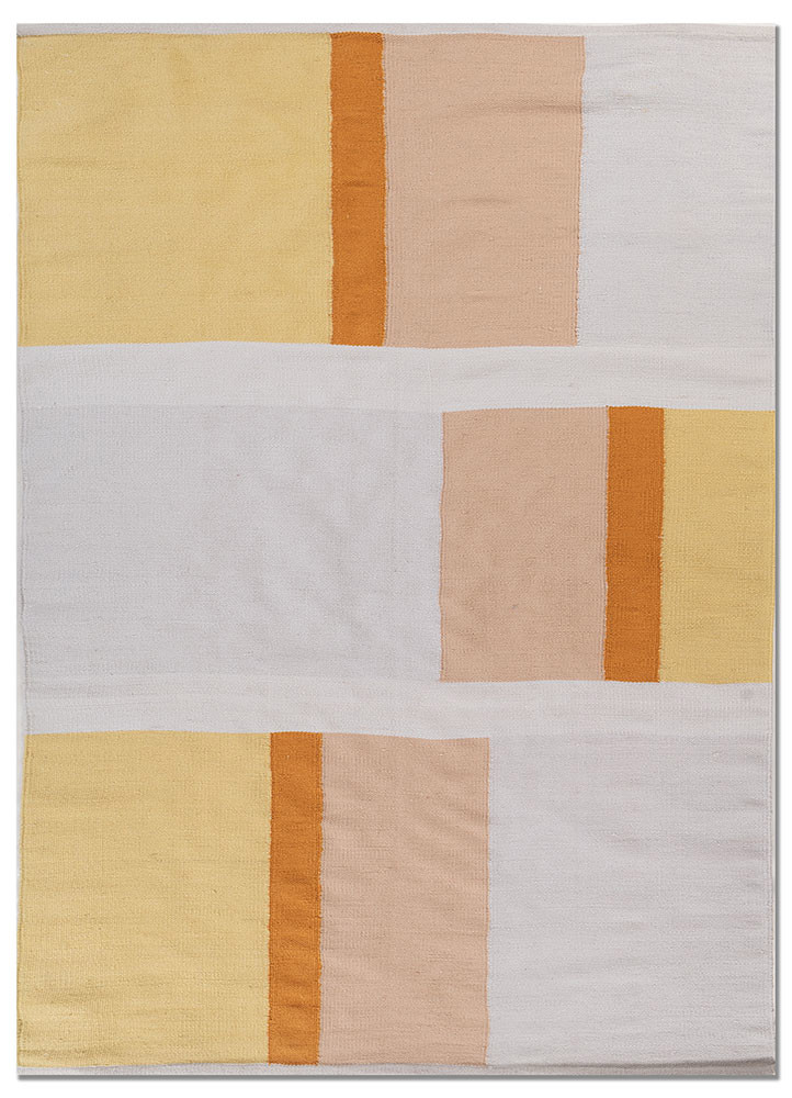 indusbar ivory polyester flat weaves Rug