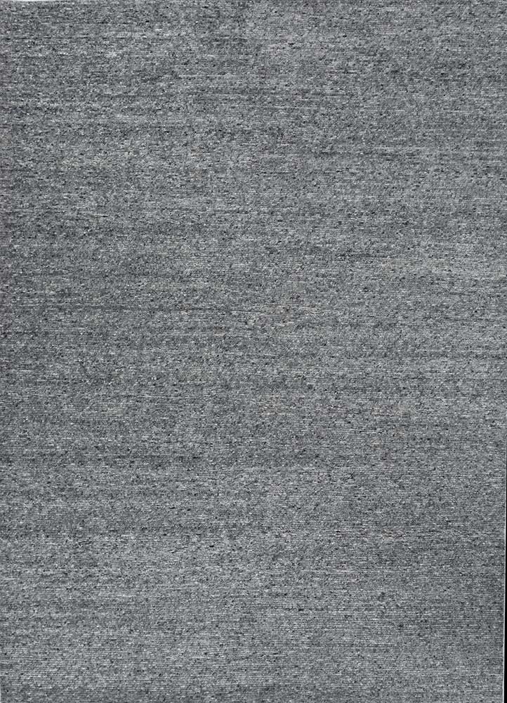 hula grey and black wool hand knotted Rug - HeadShot