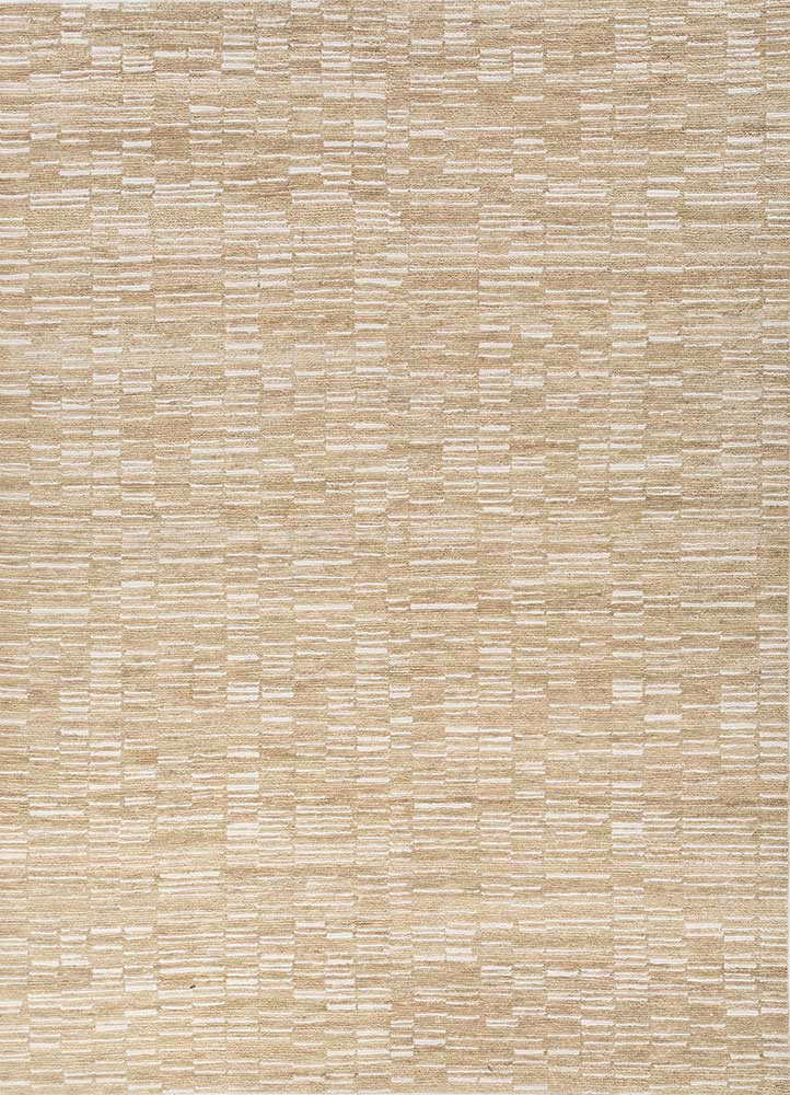  ivory wool hand knotted Rug