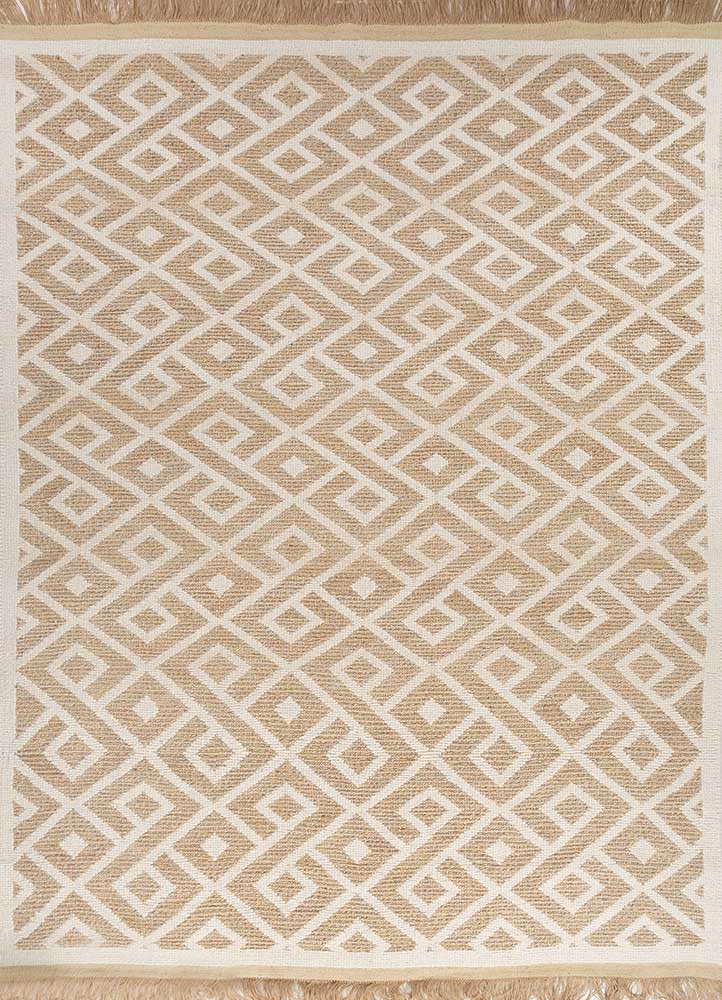 thyme ivory wool hand knotted Rug - HeadShot