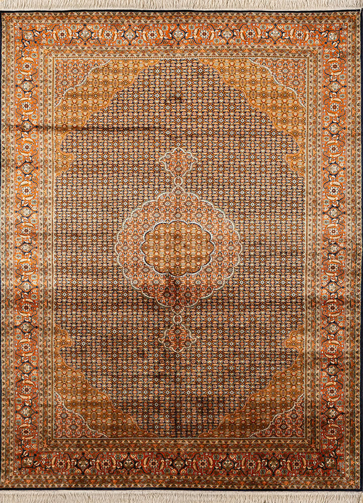 gulmarg blue silk hand knotted Rug - HeadShot gulmarg blue silk hand knotted Rug - HeadShot