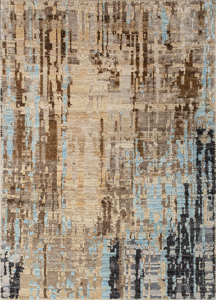 gulmarg blue silk hand knotted Rug - HeadShot gulmarg blue silk hand knotted Rug - HeadShot