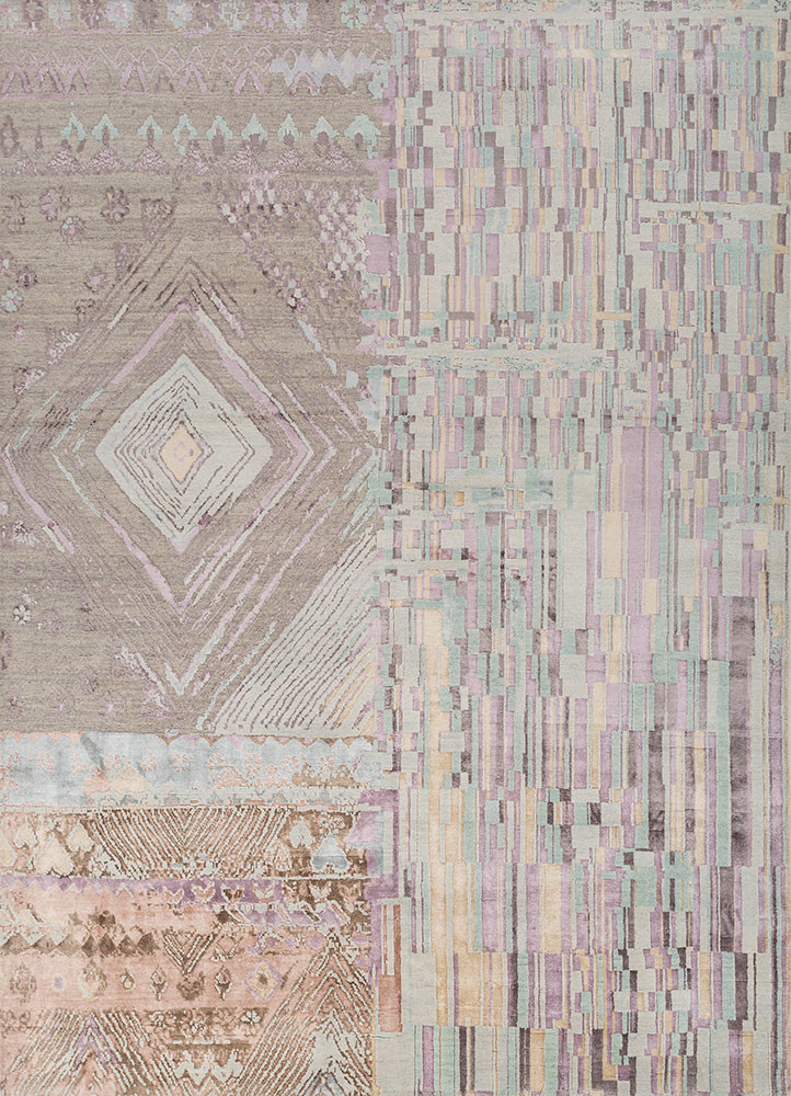 uvenuti ivory wool and bamboo silk hand knotted Rug - HeadShot uvenuti ivory wool and bamboo silk hand knotted Rug - HeadShot