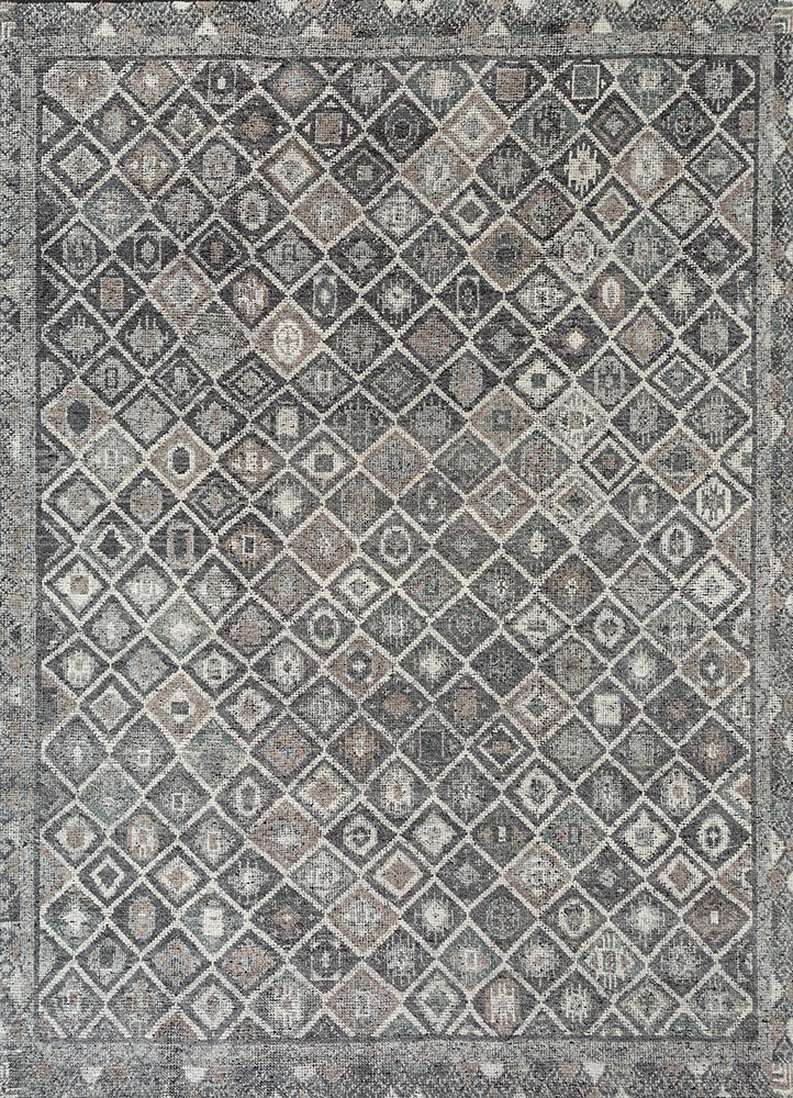 erbe green wool hand knotted Rug - HeadShot