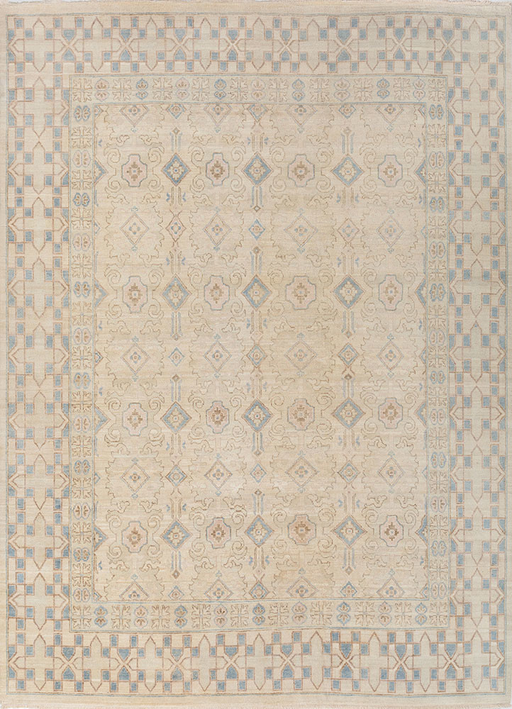 erbe ivory wool hand knotted Rug - HeadShot erbe ivory wool hand knotted Rug - HeadShot