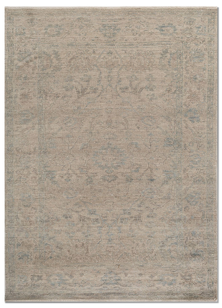 erbe ivory wool hand knotted Rug - HeadShot erbe ivory wool hand knotted Rug - HeadShot